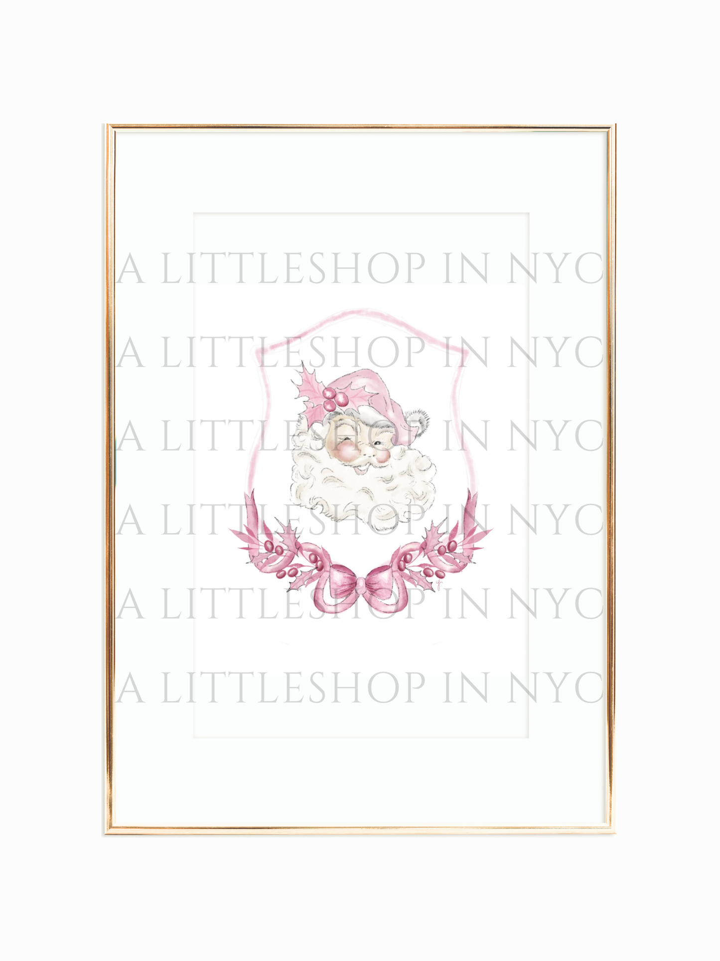 Santa Print (Pink)