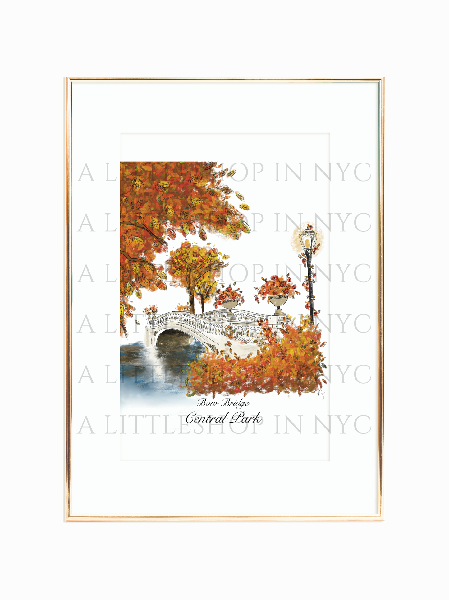Bow Bridge Fall Print
