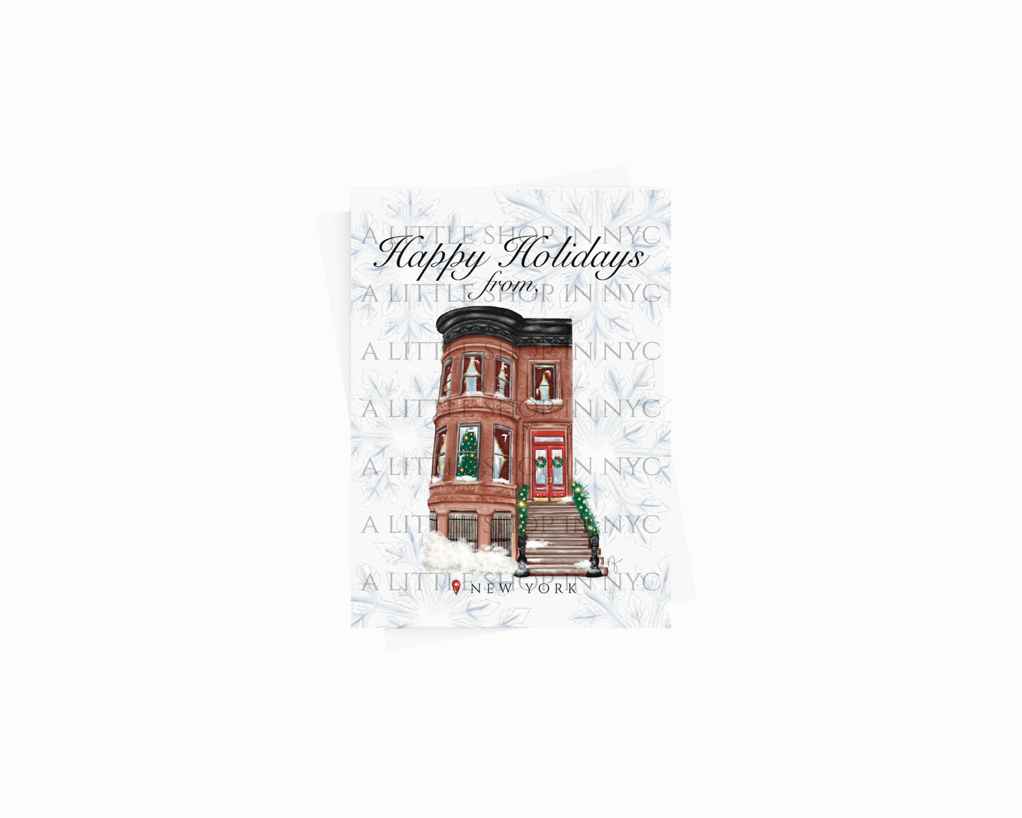 Holiday Brownstone Card