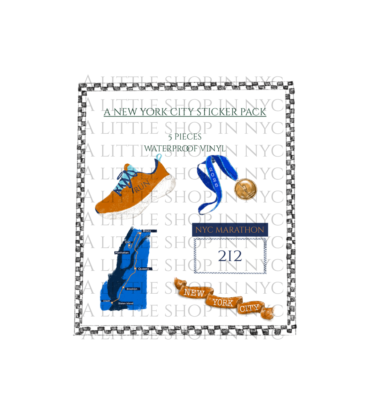 NYC Marathon Sticker Pack