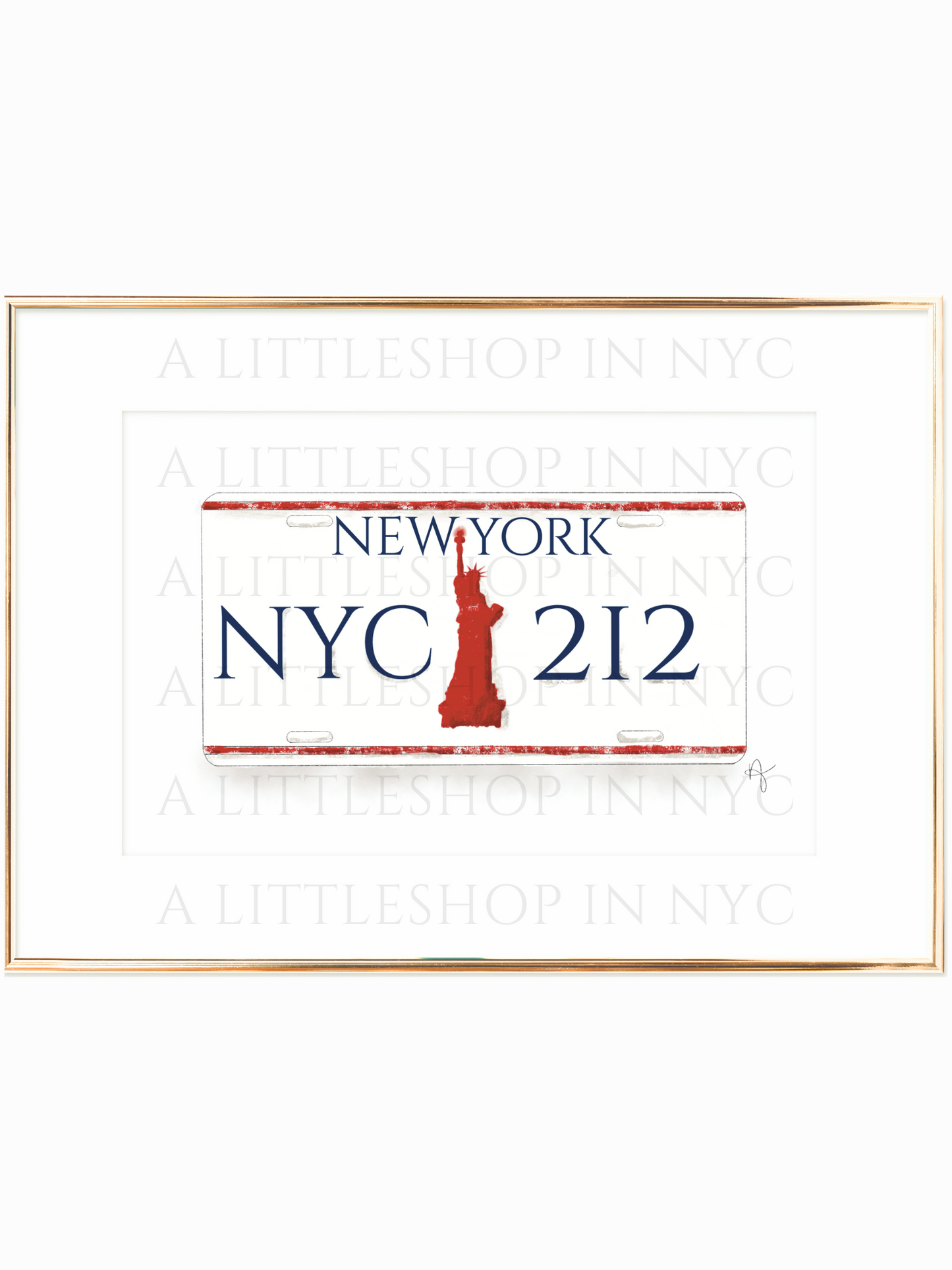 NY License Plate Print