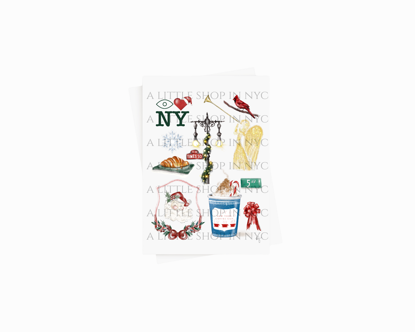 Festive Icons of New York box of 6 cards