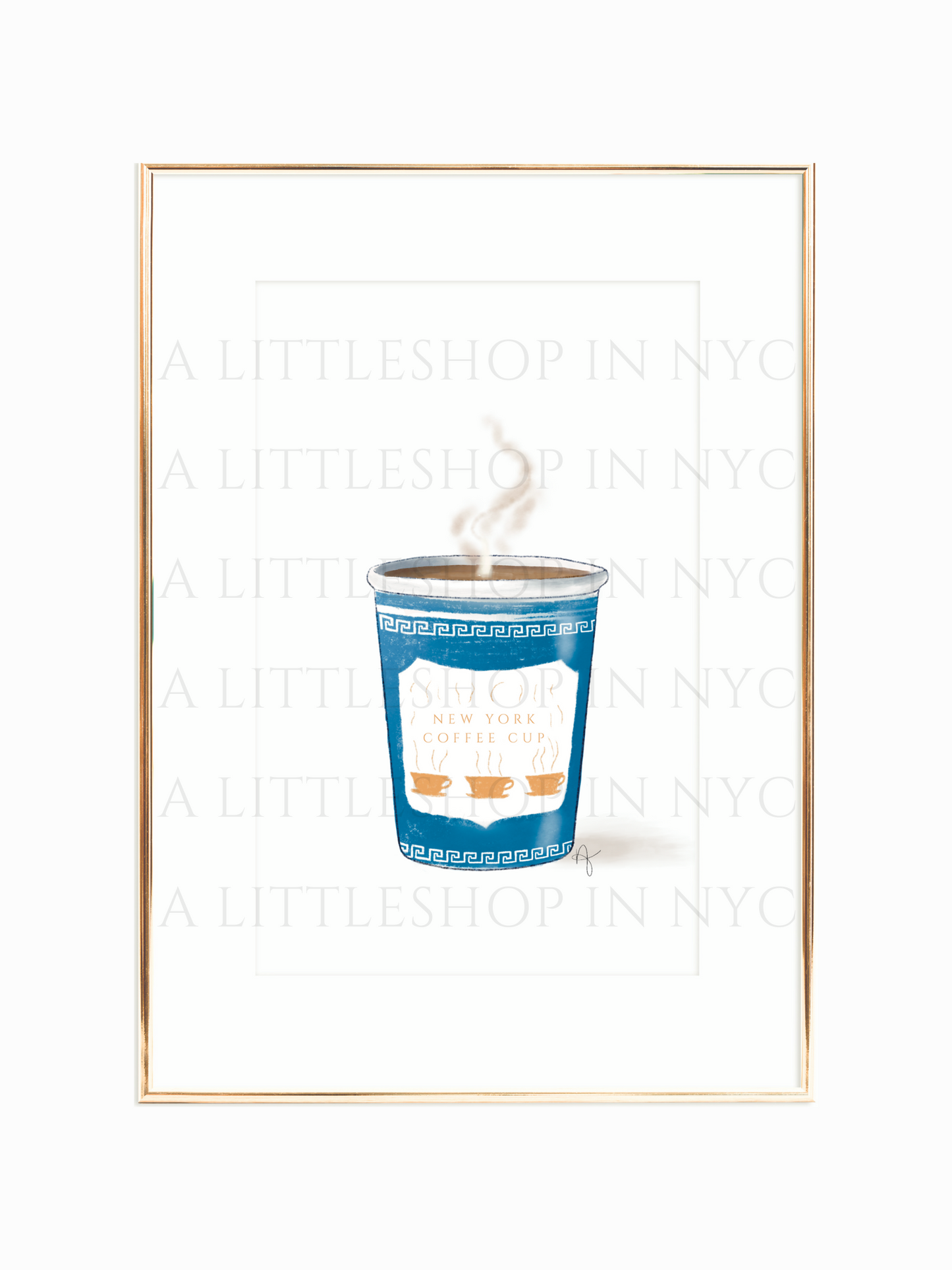 New York Coffee Cup Print