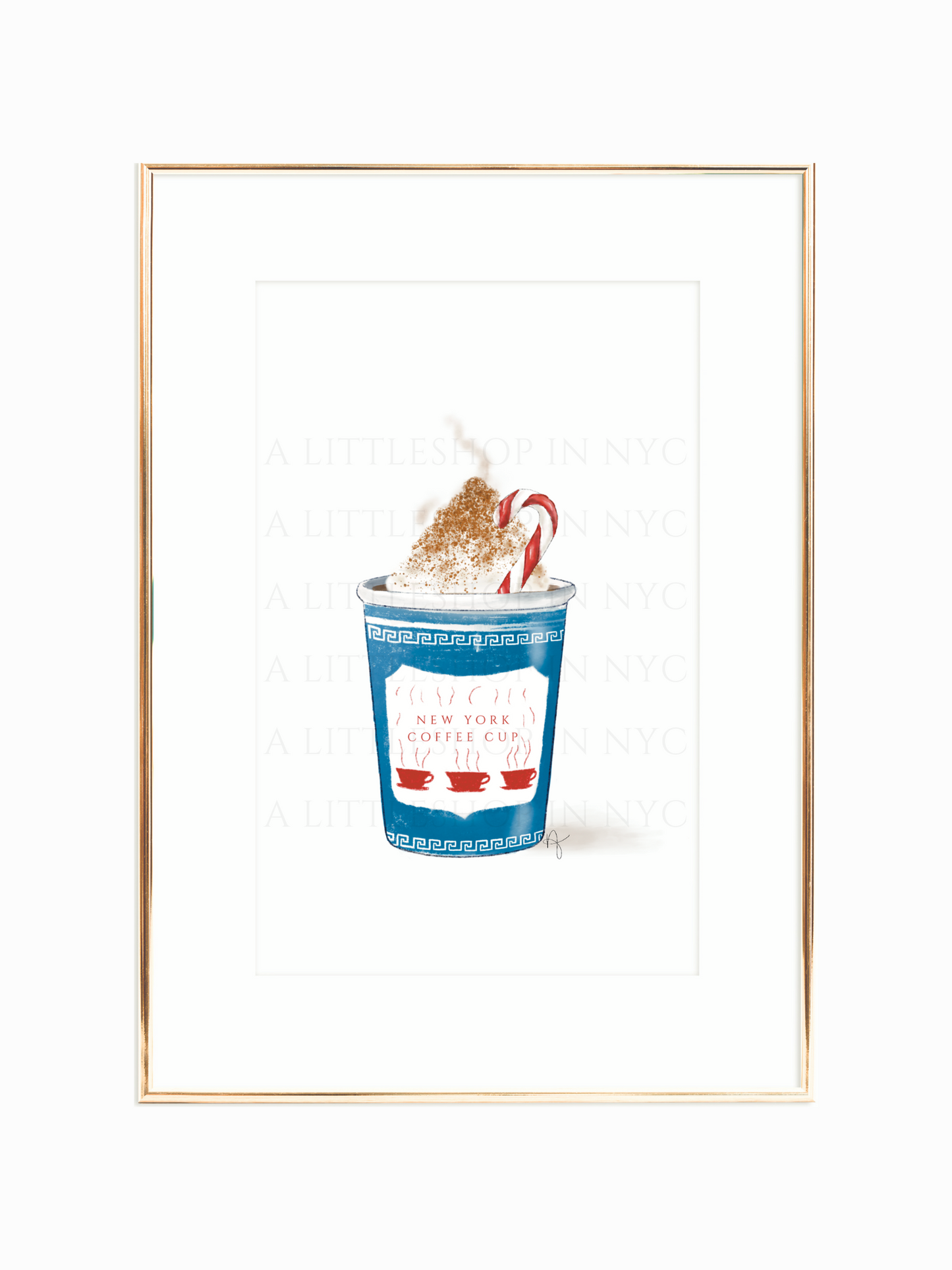 Festive Coffee Cup Print