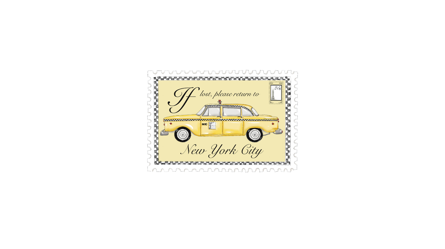 Classic Taxi Luggage Sticker