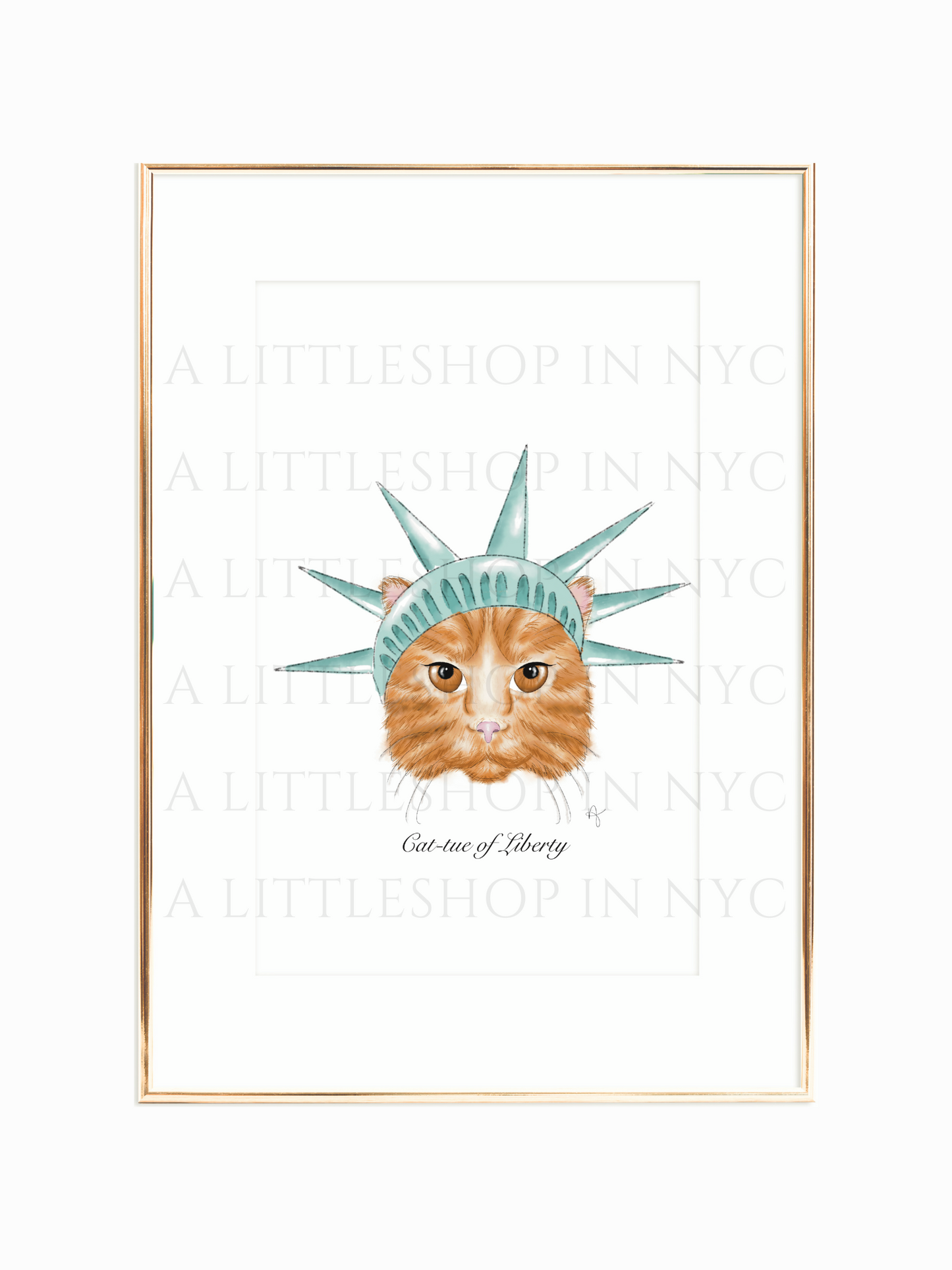Cat-Tue of Liberty Print