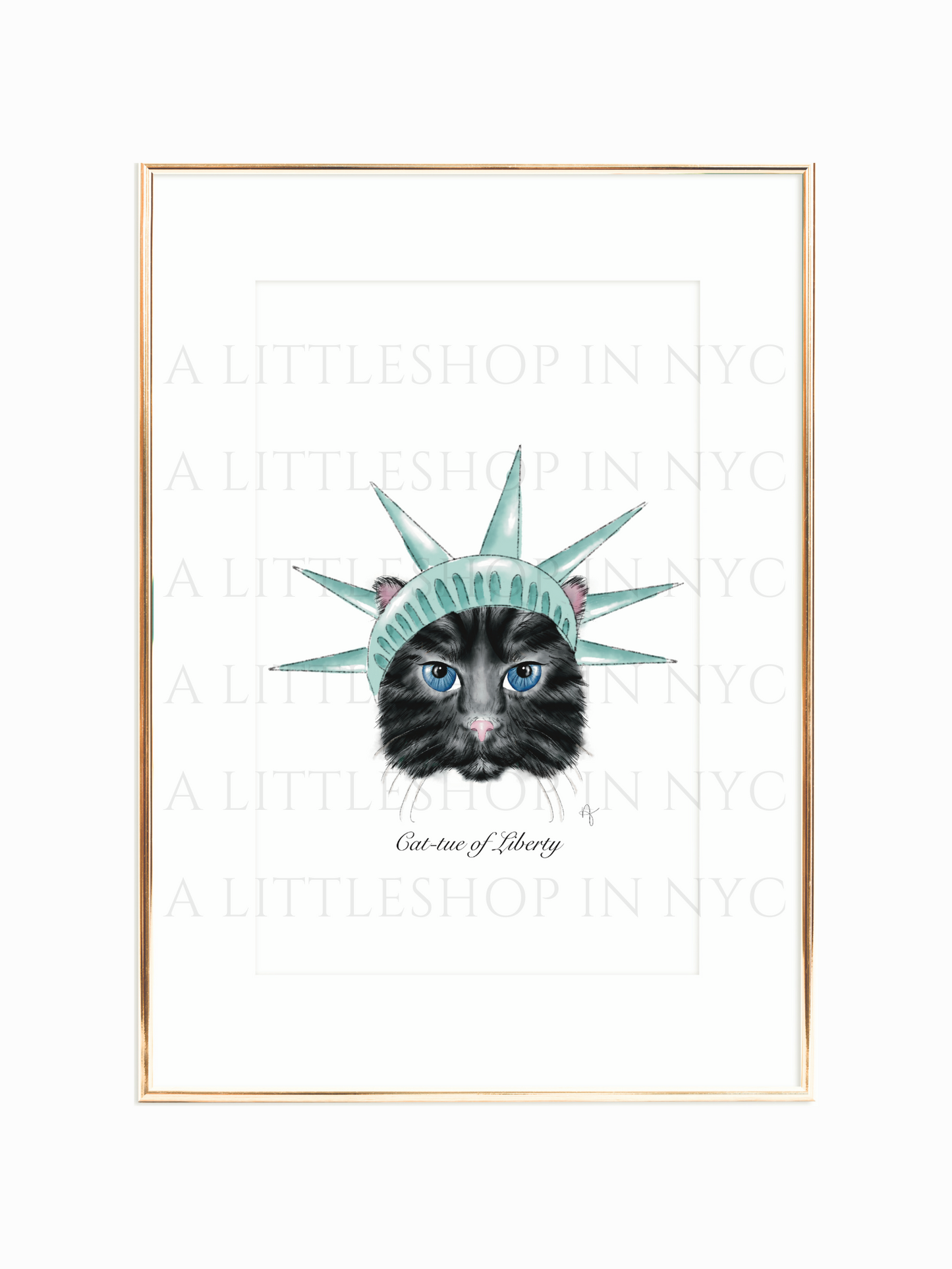 Cat-Tue of Liberty Print