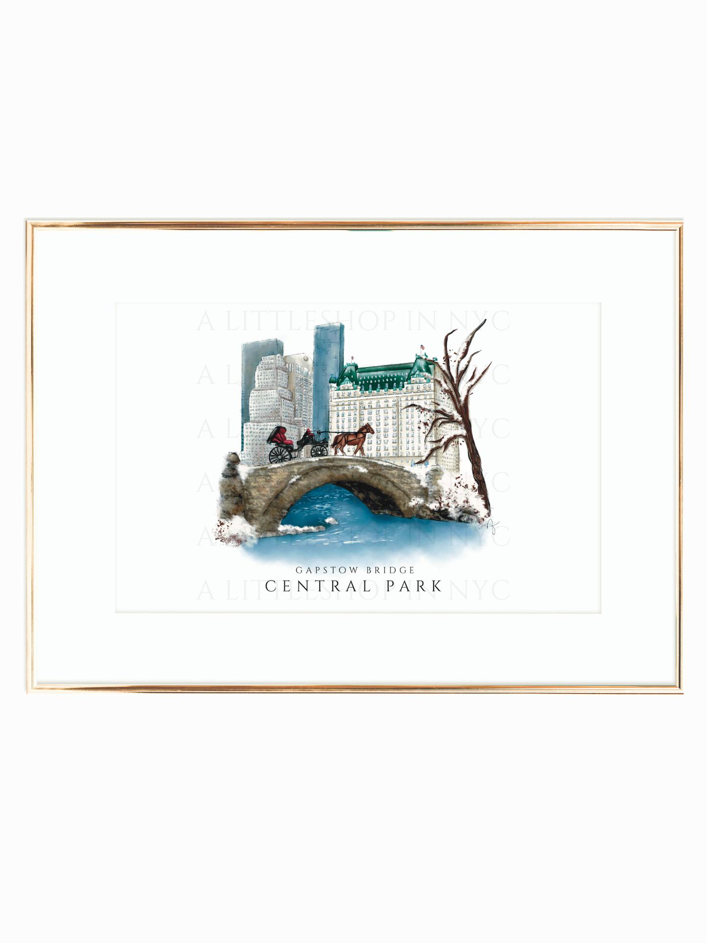 Festive Gapstow Bridge Print