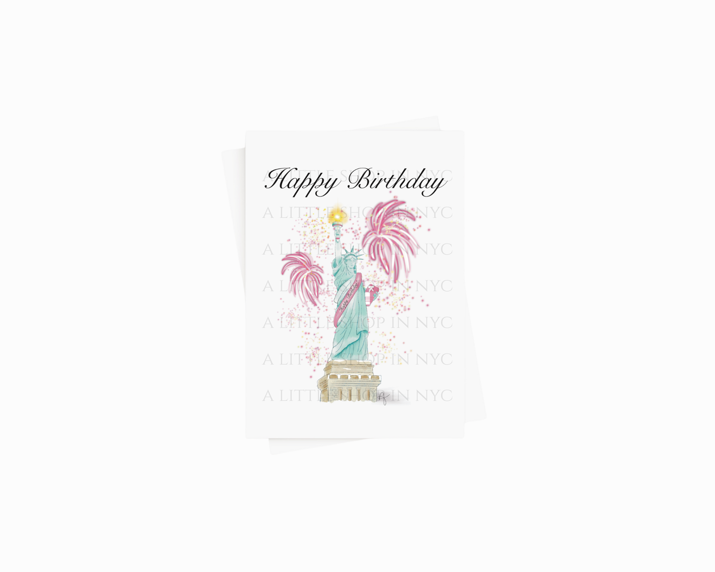 Happy Birthday Statue Card