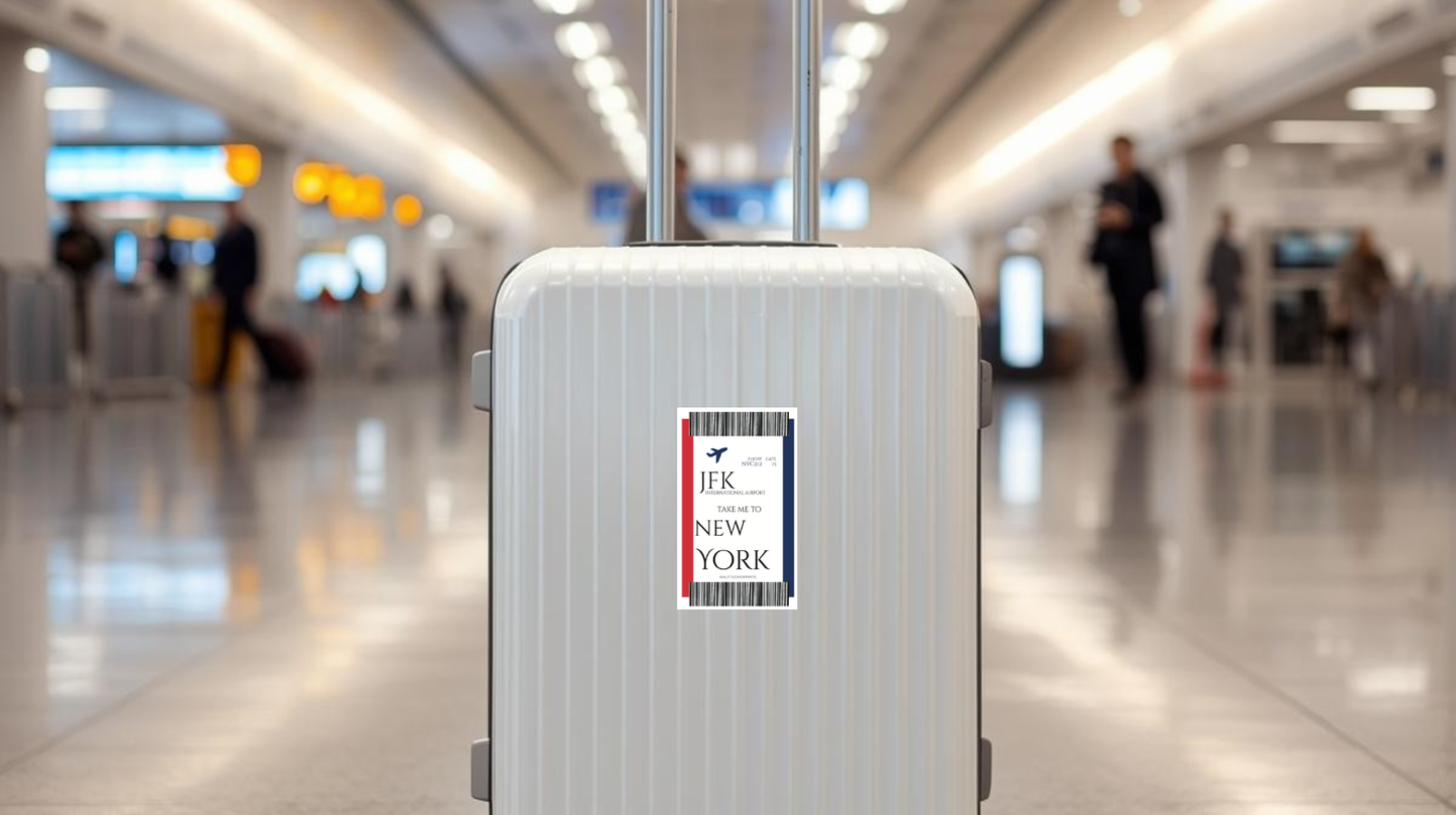 Boarding Pass Luggage Sticker