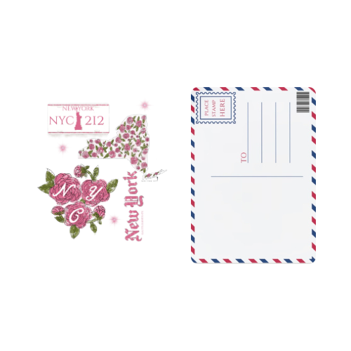 Pink NYC Postcard
