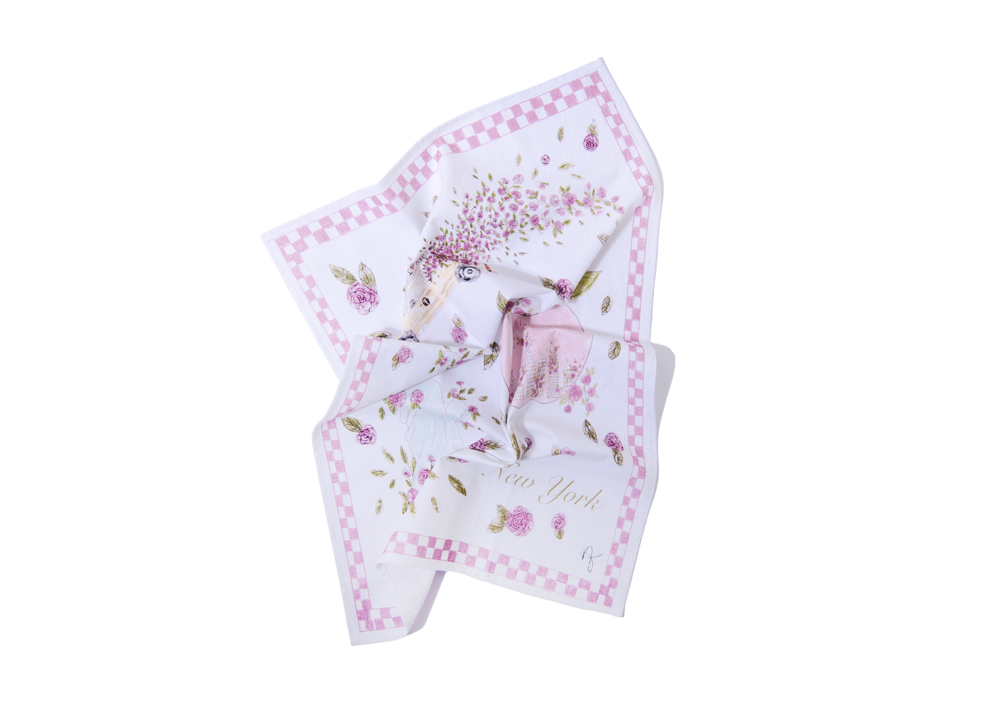 The Pink Apple Tea Towel