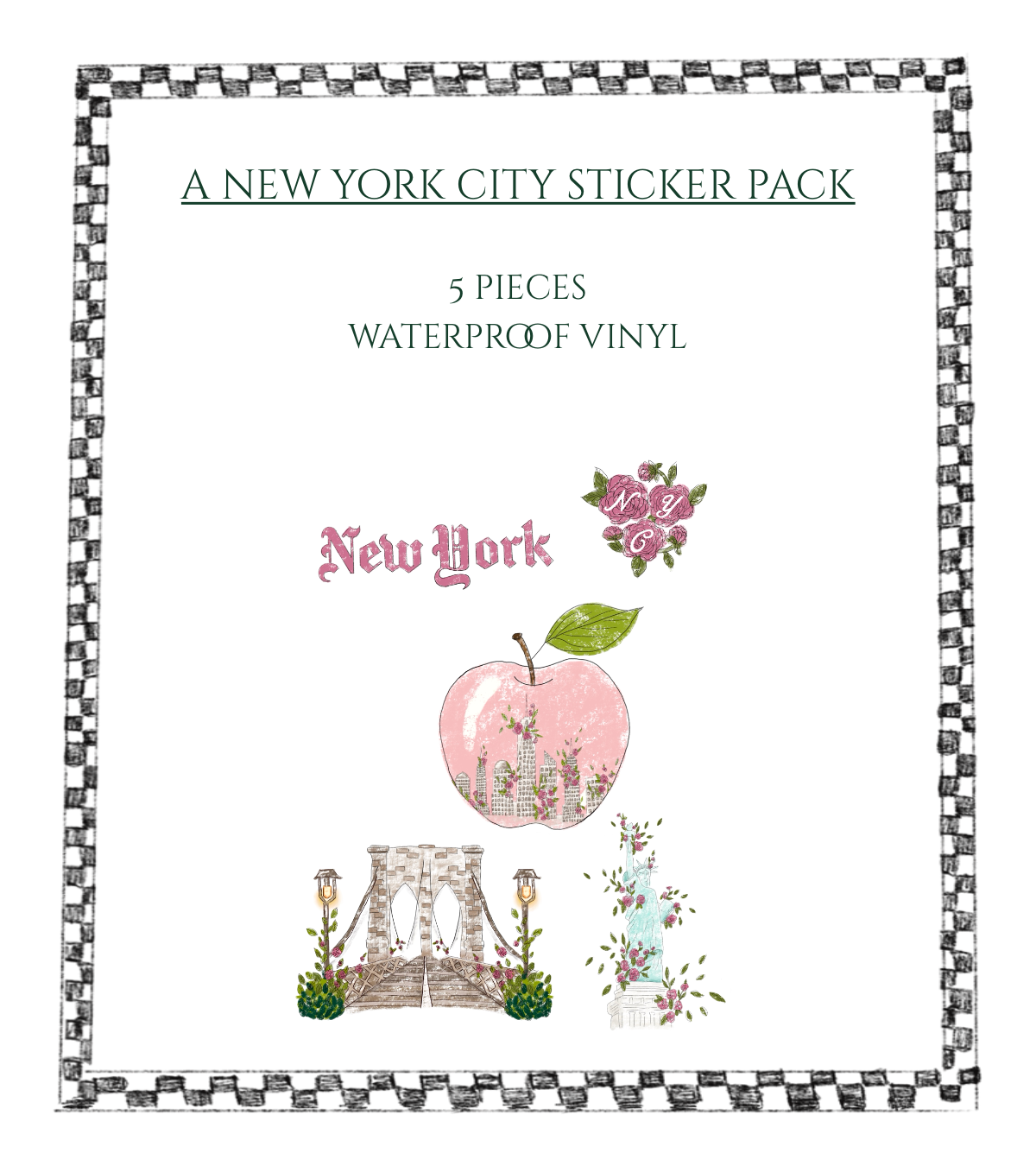 Pink Apple Sticker Pack