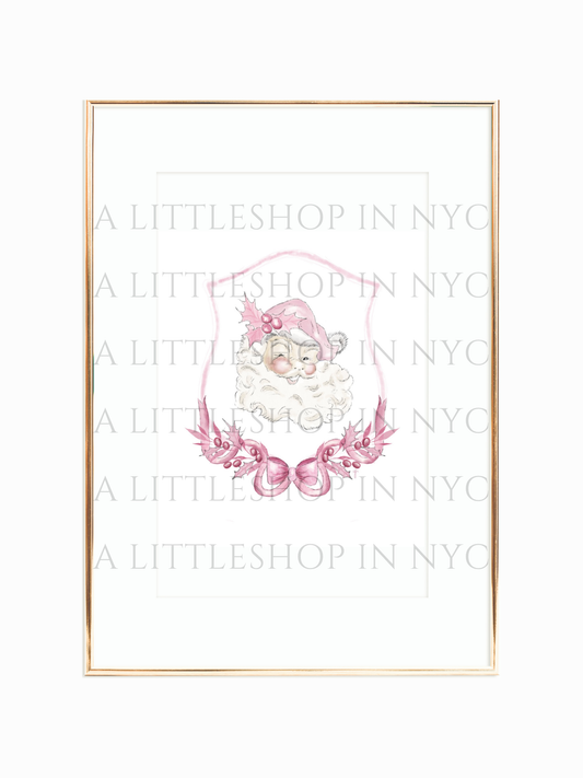 Santa Print (Pink)