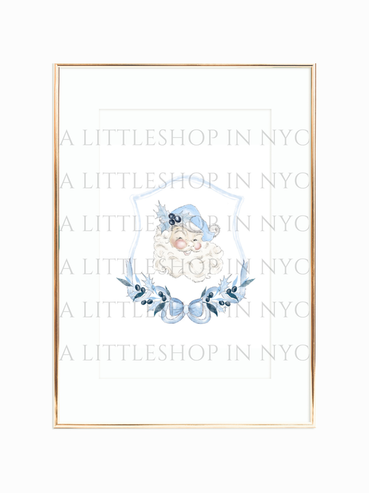 Santa Print (Blue)