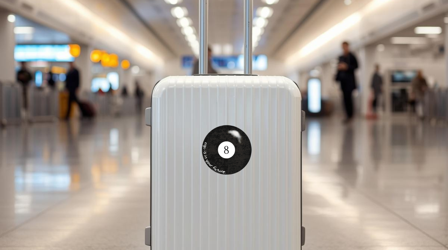 8 Ball Luggage Sticker