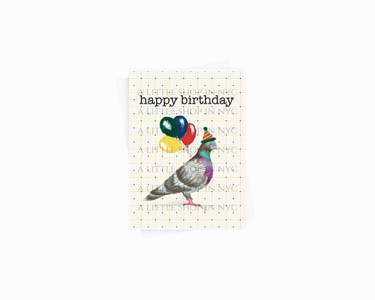 Happy Birthday Pigeon Card