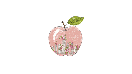 Pink Apple Luggage Sticker