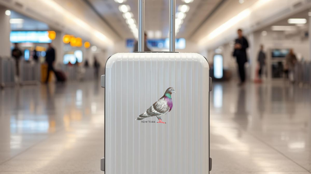 NY Pigeon Luggage Sticker