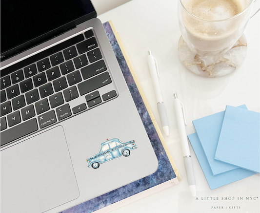 Mini Taxi Blue Sticker