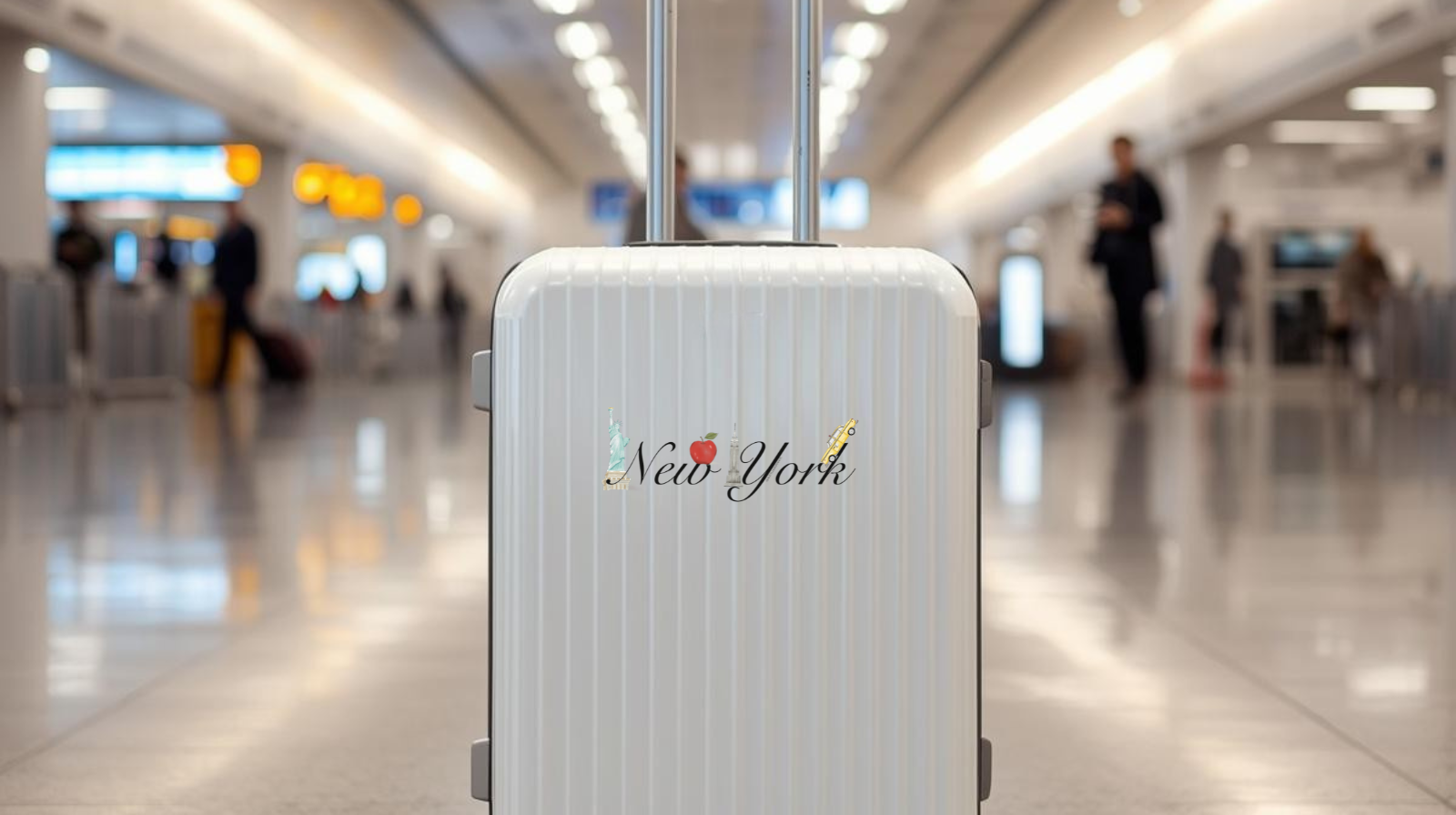New York Text Luggage Sticker