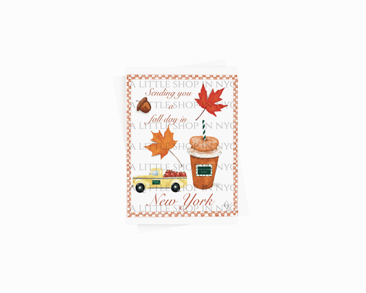 Fall Day in New York Card