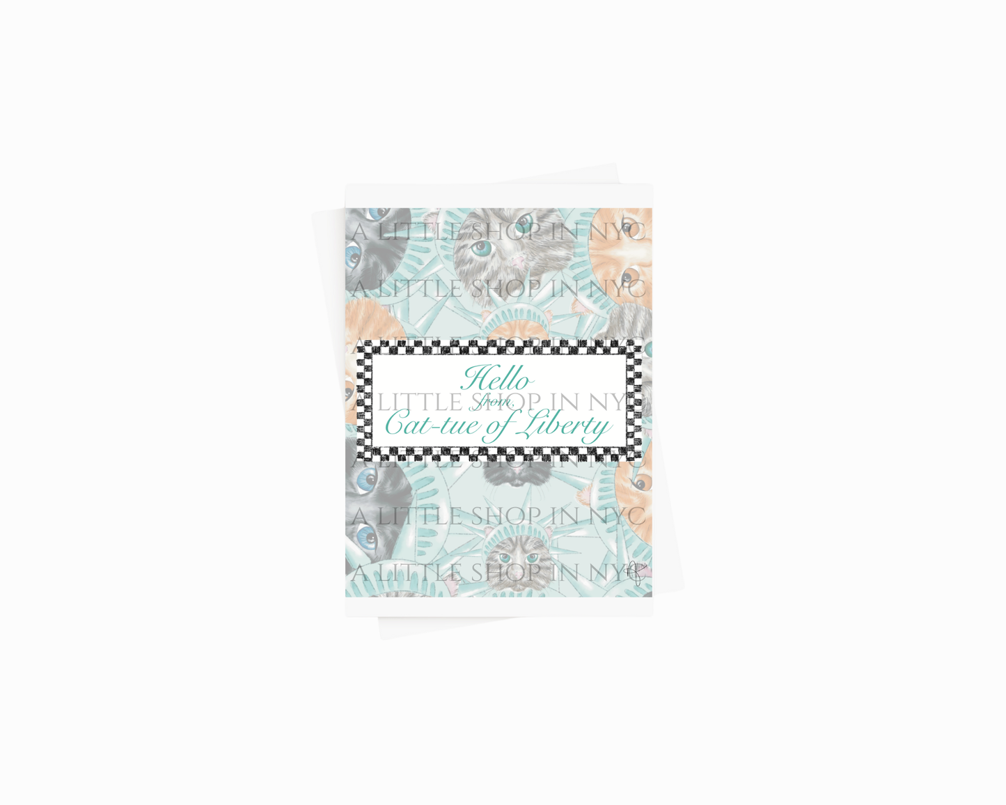 Cat-Tue of Liberty Card