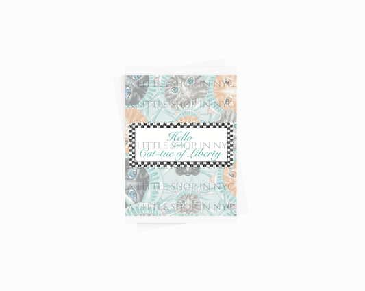 Cat-Tue of Liberty Card