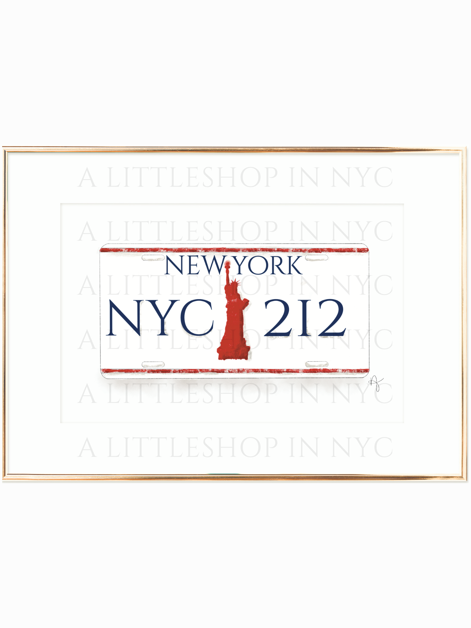 NY License Plate Print