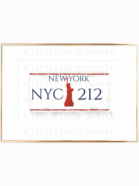 NY License Plate Print