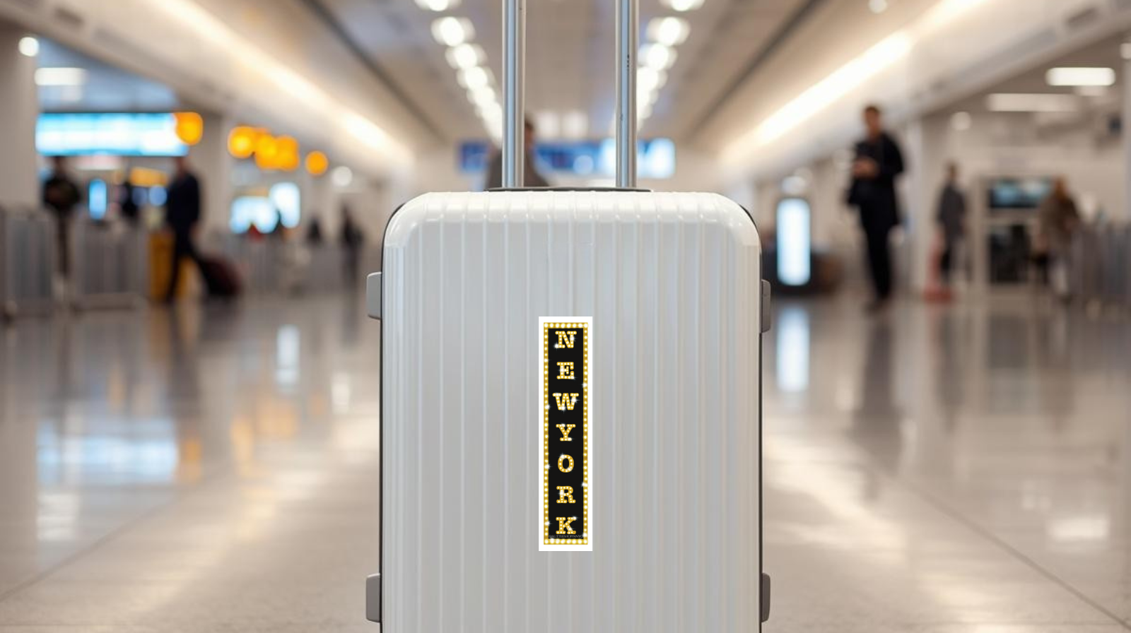 New York Lights Luggage Sticker