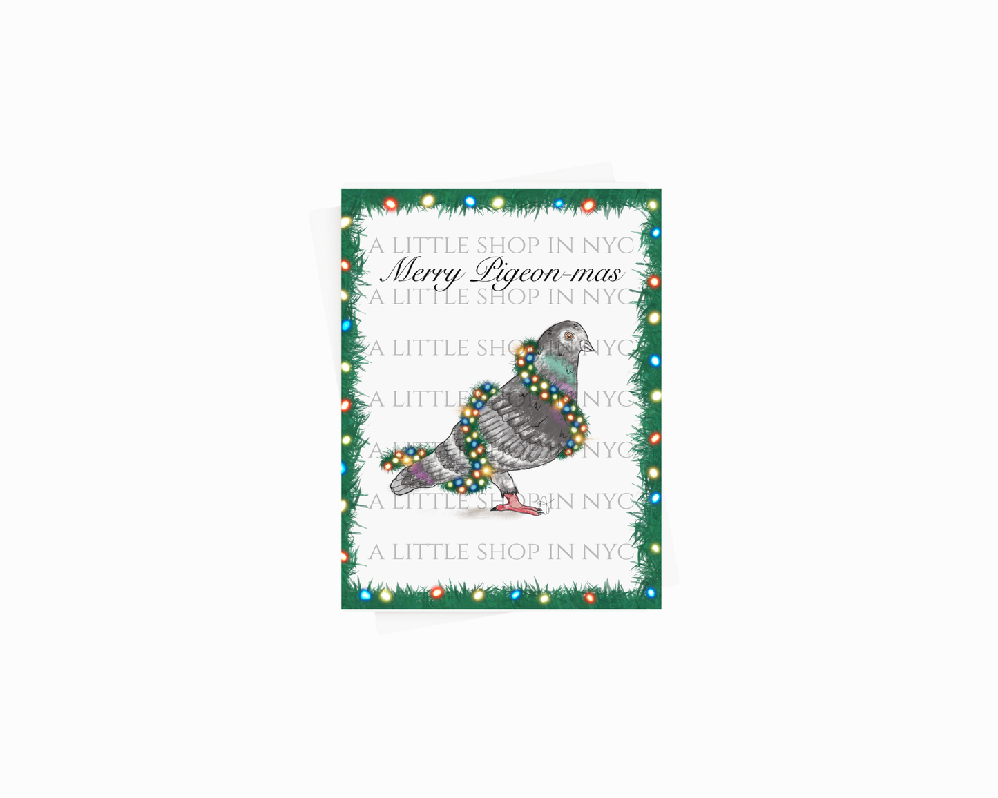 Merry Pigeon-Mas Card
