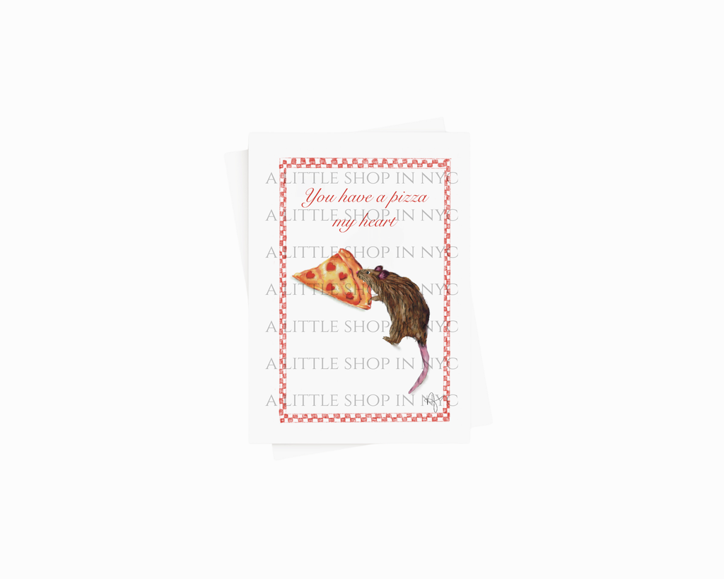 Pizza My Heart Rat Card