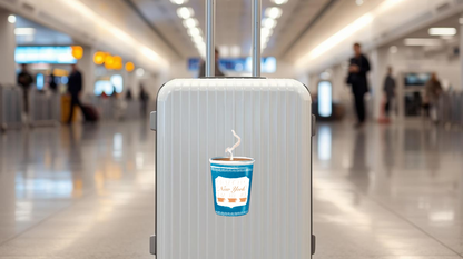 Coffee Cup Luggage Sticker
