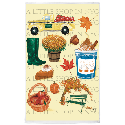 Fall in NYC Tea Towel