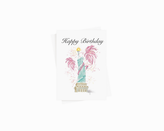 Happy Birthday Statue Card