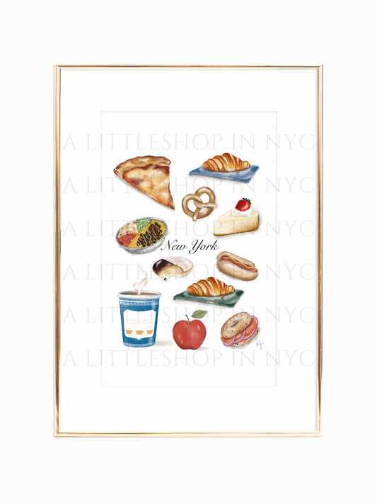 New York Foods Print