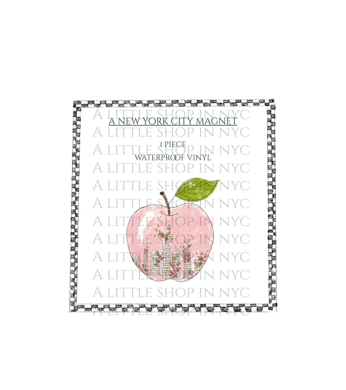 The Pink Apple Magnet