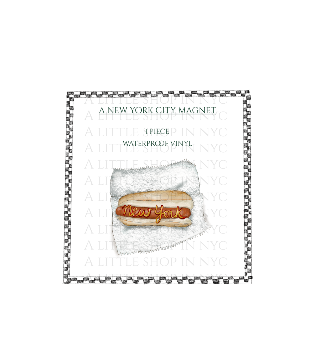 New York Hotdog Magnet