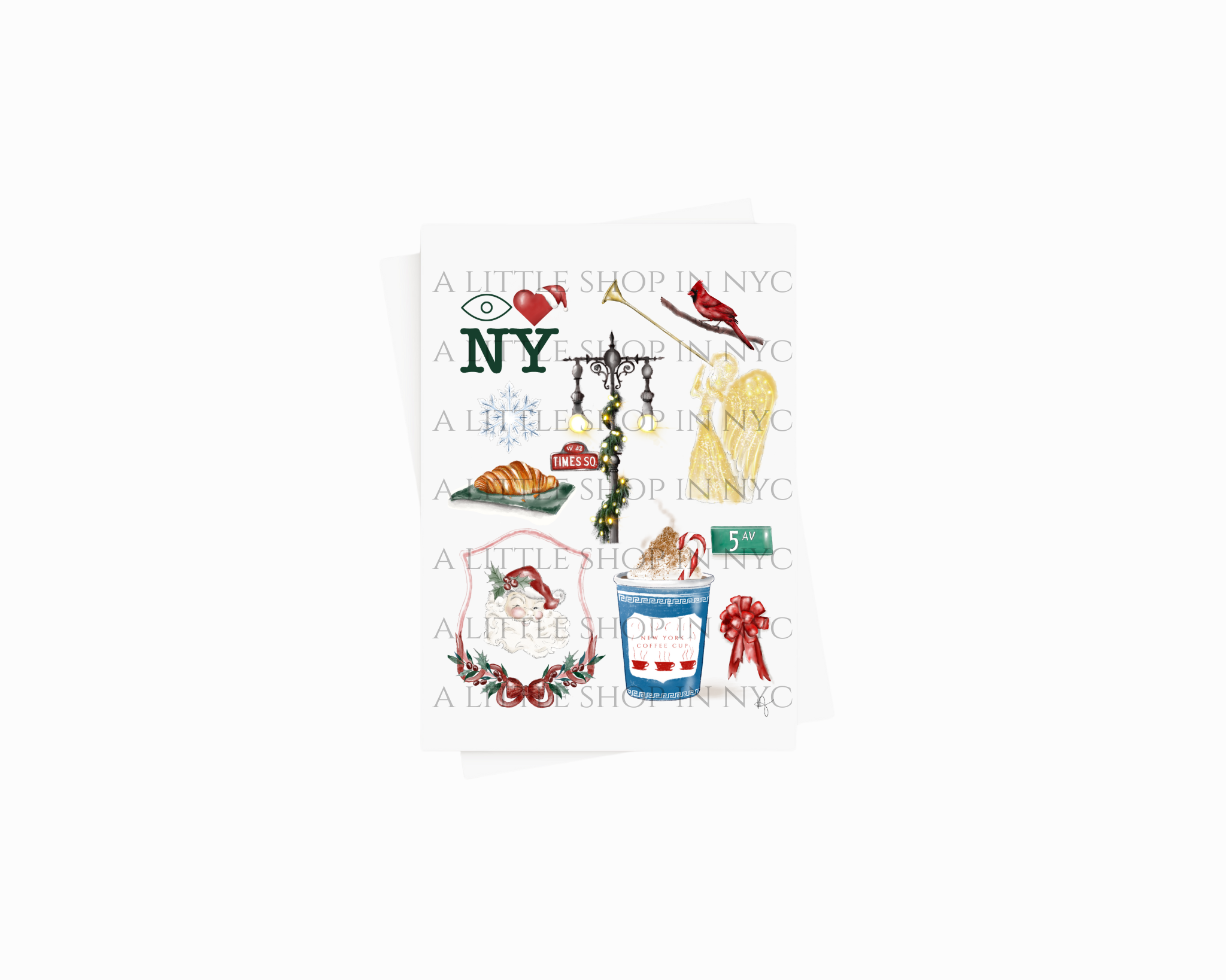 Festive Icons of New York box of 6 cards