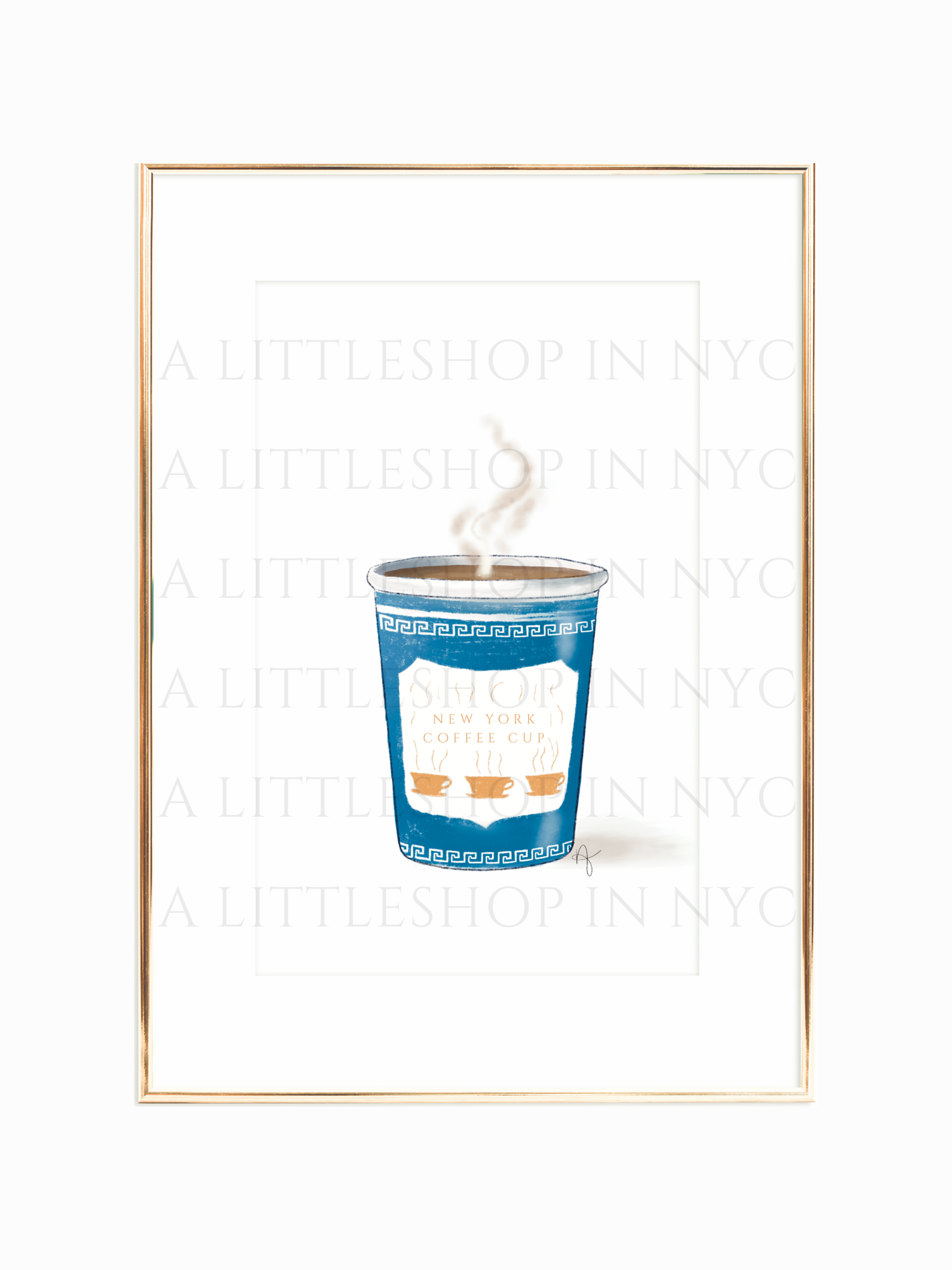 New York Coffee Cup Print