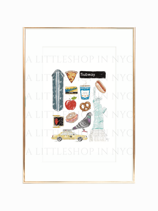Icons of New York Print
