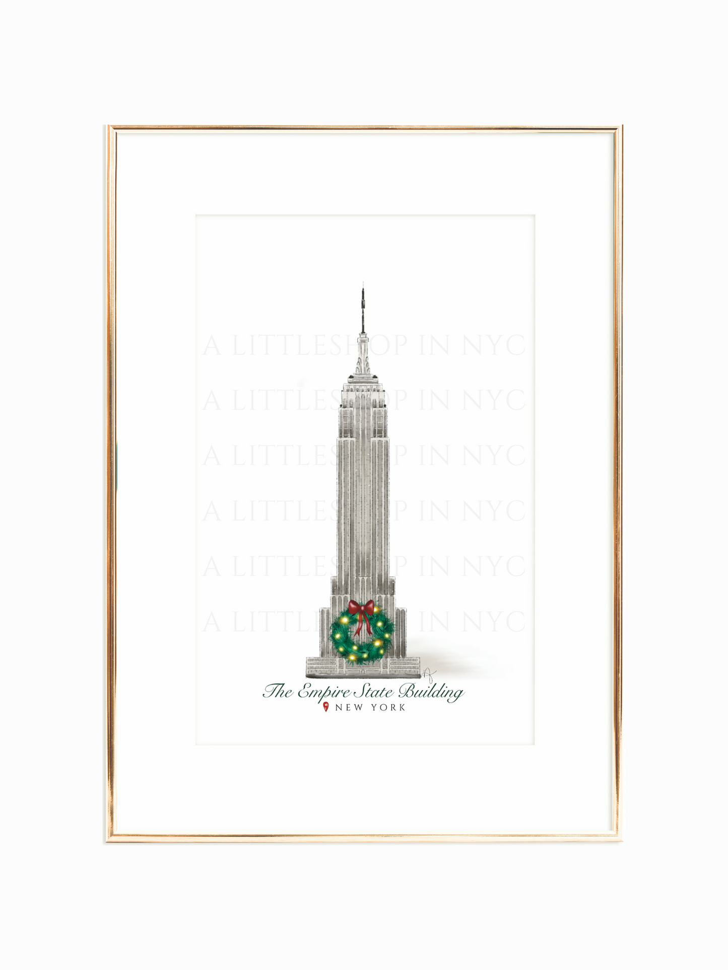 Festive Empire State Building Print