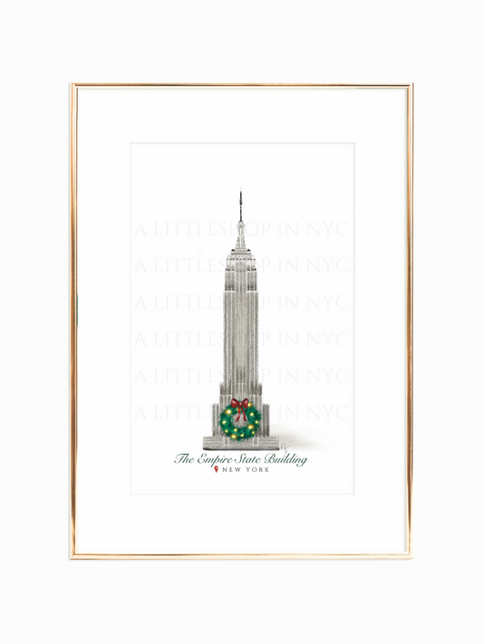 Festive Empire State Building Print