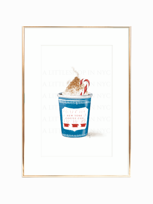 Festive Coffee Cup Print