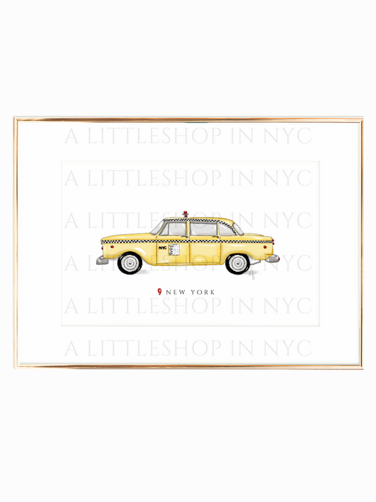 Classic NYC Taxi Print
