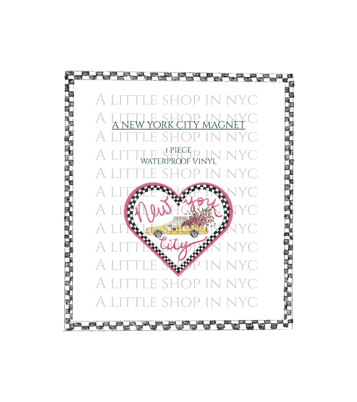Pink NYC Magnet