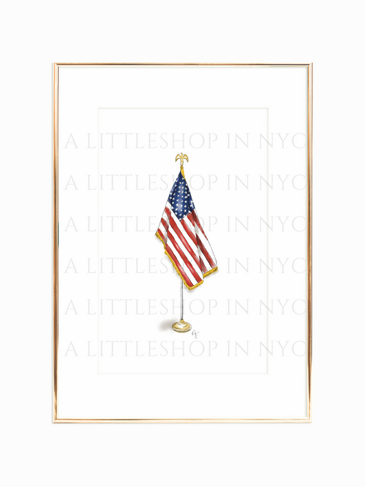 American Flag Print