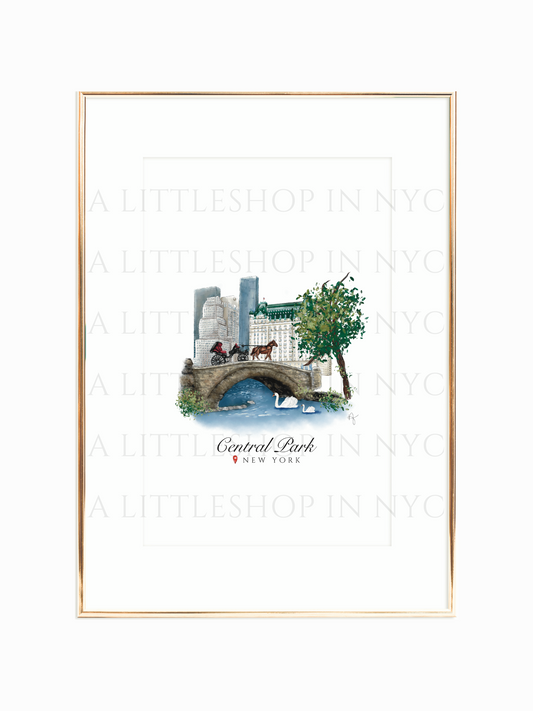 Gapstow Bridge Central Park Print