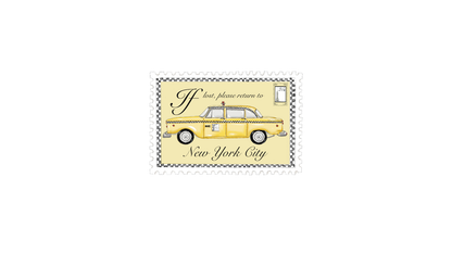Classic Taxi Luggage Sticker